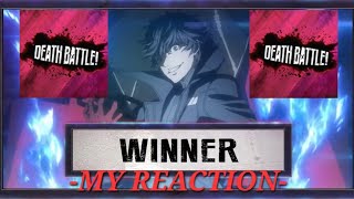 My Reaction to Joker winning against Giorno on DEATH BATTLE [upl. by Akcebar277]