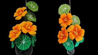 How to crochet Nasturtium flower [upl. by Alban]