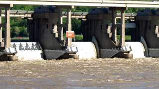 Ohio River flooding at Markland Dam [upl. by Mead]