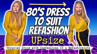 Transform an 80s Polka Dot Dress into a Chic Suit  Easy Thrift Flip Tutorial [upl. by Eelirrem]