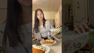 kimchi fried rice 🇰🇷 dinner cookingathome koreancuisine food koreanfood cooking dinnerideas [upl. by Norehs]