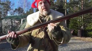 Dimwit  the last mountainman Shoots a looongbarreled 57 cal smoothbore made in 1845 [upl. by Ynatil]