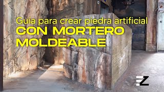 Cómo crear PIEDRA ARTIFICIAL con MORTERO moldeable Guía completa  Proceso   Parte 2 [upl. by Blank]