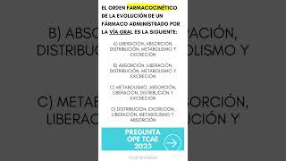 ✅ PREGUNTA TEST TCAE 01💊 FARMACOLOGIA OPE 2023 [upl. by Enale]