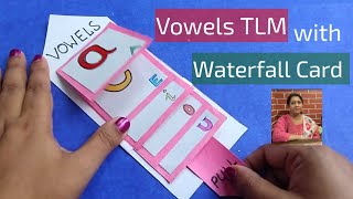 Vowels TLM with Waterfall card  Vowels TLM  English Vowels TLM for Primary School  TLM [upl. by Onaicilef]