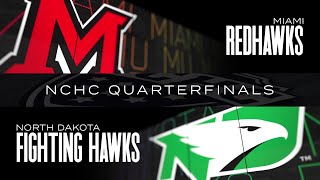 UND Hockey  Highlights vs Miami NCHC Quarterfinals Game 2  31624 [upl. by Shem]