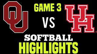 OU Softball vs Houston Game 3 2024 [upl. by Callista]