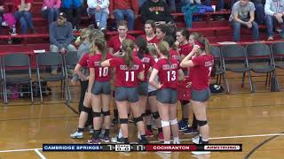 High School Girls Volleyball D10 1A Championship Cambridge Springs vs Cochranton Nov 3 2018 [upl. by Kraft]