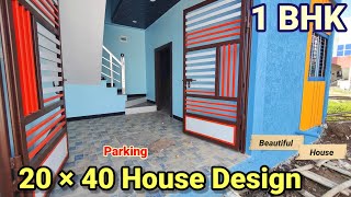 20×40 house plan 1bhk  20 by 40 house design  2040 feet house walkthrough [upl. by Haff]