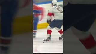 Big hit by Bouchard on Ekblad Oilers Vs Panthers How to hit a heavier man 192 lb vs 200 lb [upl. by Porter]