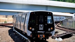 WMATA Metrorail  Kawasaki 7000 Series Test Train on the Orange Line July 26th 2014 [upl. by Danzig]