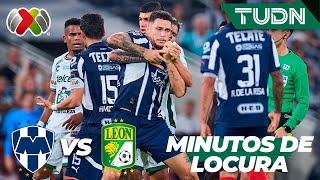 ¡MINUTOS DE LOCURA ¡Tres expulsados y dos broncas  Monterrey 21 León  Liga MxAP2024J17  TUDN [upl. by Tayler]