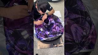 Custom printed flower wrap for rims and barrel❤️‍🔥💜 [upl. by Tocs756]