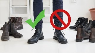 How to Style Boots This Fall  Mens Chelsea Combat and Dress Boot Inspiration [upl. by Ahsinhoj]