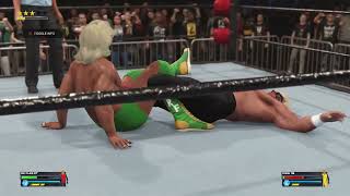 BlackMonkTheGamer WWE 2K24 Sting VS Flair WCW Submission Match [upl. by Euqina]