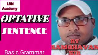 Optative sentence Wishprayblesscurse by Rambhavan sir [upl. by Sufur]