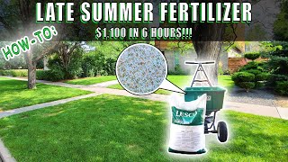 HOWTO LATE SUMMER FERTILIZER LESCO  1100 in 6 hours [upl. by Imit]