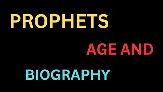 All Prophets in islam and their age Prophets age and biography [upl. by Natiha]