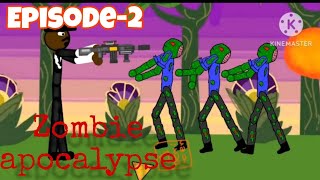 Zombie apocalypse full episode  Episode2 Made by Draw Cartoon 2 [upl. by Jasik587]