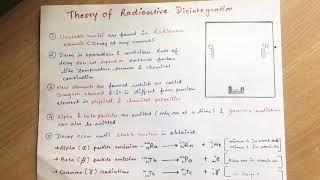 Theory of Radioactive Disintegration  NUCLEAR CHEMISTRY  Part I [upl. by Laerdna867]