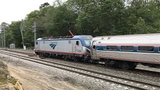 Amtrak HD 60fps Northeast Regional amp Acela Express  Liberty Interlocking in Kingston Horn Shows [upl. by Moss613]