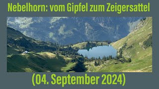 Oberstdorf vom Nebelhorn zum Zeigersattel und zum Höfatsblick 04 September 2024 [upl. by Stead598]