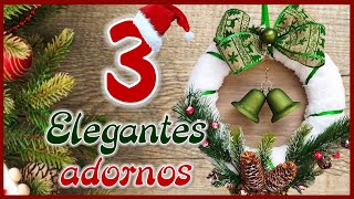 3 ELEGANTES ADORNOS NAVIDEÑOS CON RECICLAJE  Christmas crafts for the home  Ideas de Navidad [upl. by Cullin]