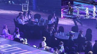 IDOLS Reaction to BTS  FAKE LOVE 방탄소년단 무대보는 트와이스워너원아이즈원여자친구 4K 직캠 by 비몽 [upl. by Ruben379]