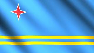 Flag of Aruba  Bandera di Aruba  Vlag van Aruba [upl. by Claudy]