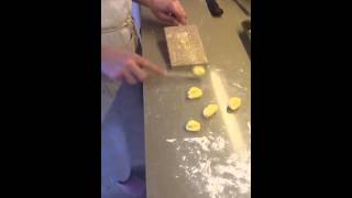 Making gnocchi using a gnocchi board [upl. by Perren]