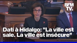 quot12000 parisiens quittent la capitale chaque annéequot au conseil de Paris Dati face à Hidalgo [upl. by Wenonah306]