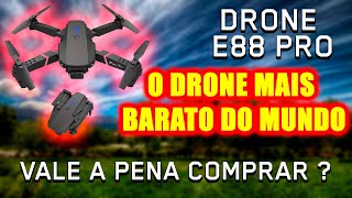 Comprei o drone mais barato da internet  Unboxing e Review  Drone E88 Pro 4k [upl. by Gerbold]