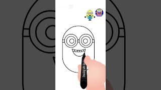 How to Draw a Minion Shorts drawingtutorial drawingforkids chuchutv drawingshorts [upl. by Ahtenak586]