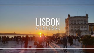 Sunset Walk in Lisbon Downtown  Lisbon PORTUGAL [upl. by Esila]