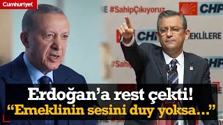 Özgür Özel AKPli Cumhurbaşkanı Erdoğana rest çekti Emeklinin sesini duy yoksa [upl. by Einnol]