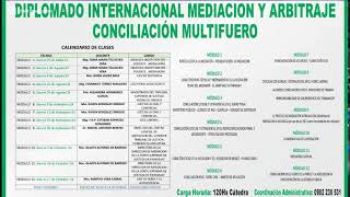 Sexta Jornada Diplomado Internacional Mediación y Arbitraje Conciliación Multifuero [upl. by Ranjiv]