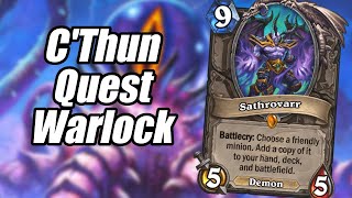 CThun Quest Warlock  Madness at the Darkmoon Faire  Hearthstone [upl. by Llednor]