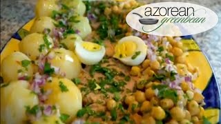 Portuguese Tuna with Chickpeas Recipe  Azorean Green Bean [upl. by Nolana]