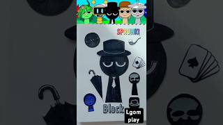 🌈diy sticker🌈 인크레디박스 스프런키 블랙 스티커 Incredibox SPRUNKI Black diy sticker sticker [upl. by Arvie]