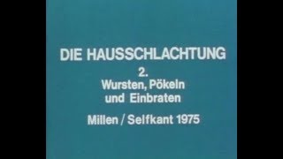 Die Hausschlachtung  2 Wursten Pökeln und Einbraten [upl. by Lareine]