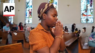 Haitians in Springfield Ohio find solidarity at church after false peteating claims [upl. by Tnek635]