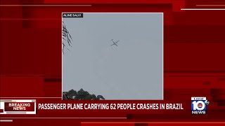 Plane carrying 62 people crashes in Brazil [upl. by Onid55]