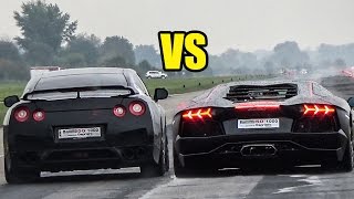 Nissan GTR R35 vs Lamborghini Huracan  LAUNCH CONTROL🚀🚀 [upl. by Nipahc]