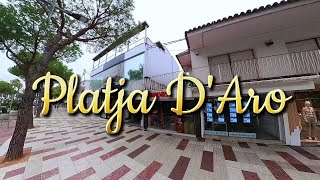 A virtual tour of the colorful streets of Platja dAro Costa Brava Spain [upl. by Sanbo]