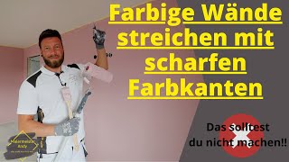 Decke amp Wände streichen mit schönen Farbkanten [upl. by Farrell]