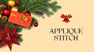 Applique Stitch Tutorial [upl. by Ydnar]