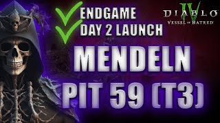 S6 Mendeln Minion Necro PIT 59 Clear  Diablo 4 Necromancer Season 6 Build skulm diablo4 [upl. by Adekan]