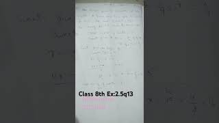 maths class 8th ex25 q13 [upl. by Yrolg]