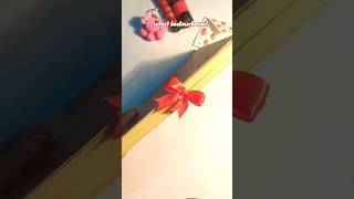 bow bookmark 😨 shorts shortsvideo bookmark craft [upl. by Sitoiyanap938]