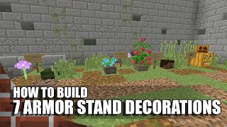 How To Make 7 Armor Stand Decorations In Minecraft [upl. by Gentes]